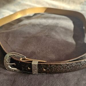 VTG 70s Western Ranger Belt Made In Japan Small Medium Vegan